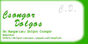 csongor dolgos business card